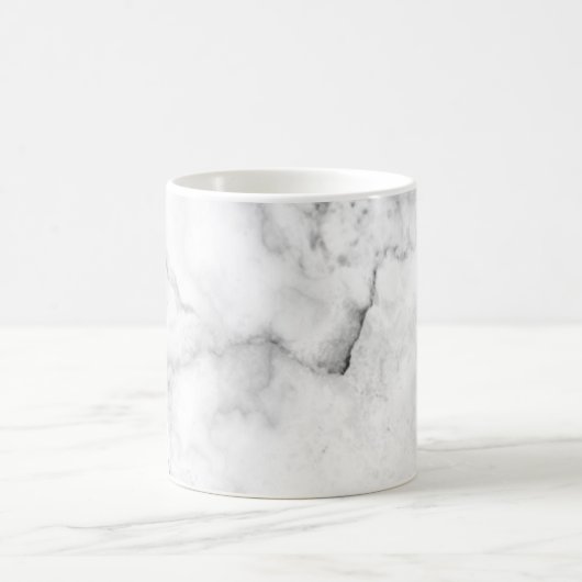 シックモダンな白と黒の大理石 コーヒーマグカップ (中央)