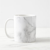 シックモダンな白と黒の大理石 コーヒーマグカップ (左)