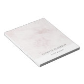 シックモダンな白ブラシ付き大理石パーソナライズされた ノートパッド (アングル)