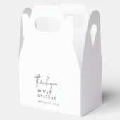 シックモダンな白黒ありがとうござ結婚う フェイバーボックス (オープン)