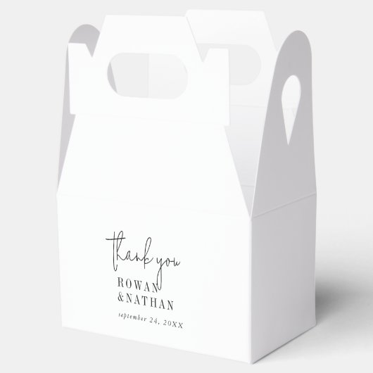 シックモダンな白黒ありがとうござ結婚う フェイバーボックス (オープン)