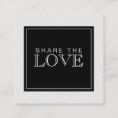 シックモダンな白黒のストライプ紹介カード スクエア名刺 (正面)