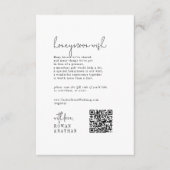 シックモダンな白黒のハネムーン結婚の願い エンクロージャーカード (正面)