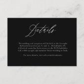 シックモダンな白黒の書道詳細 エンクロージャーカード (正面)