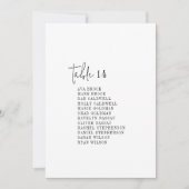 シックモダンな白黒シーティンググラフカード (正面)