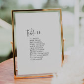 シックモダンな白黒シーティンググラフカード