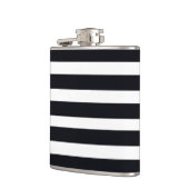シックモダンな白黒ストライプの フラスク (左)