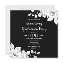 シックモダンな白黒フローラ卒業