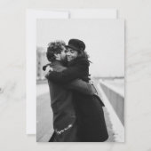 シックモダンな白黒結婚写真 招待状 (裏面)