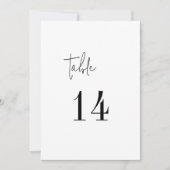 シックモダンな白黒5x7インチテーブル番号 (正面)