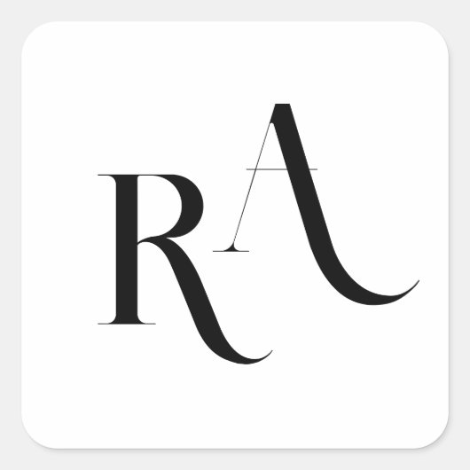 シックモダンな結婚のクラシック スクエアシール (正面)