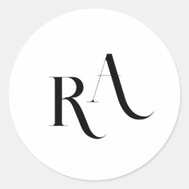 シックモダンな結婚のクラシック ラウンドシール