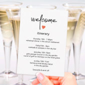 シックモダンな結婚週末の旅程と歓迎 エンクロージャーカード