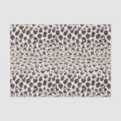 シックモダンな茶色のチータープリントパターンのモノグラム 薄葉紙 (正面)