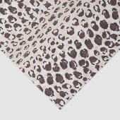 シックモダンな茶色のチータープリントパターンのモノグラム 薄葉紙 (詳細)