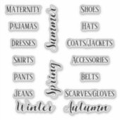 シックモダンな衣類ラベル シール (正面)