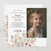 シックモダンな誕生日の招待状 シーズンカード (正面/裏面)