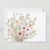 シックモダンな誕生日の招待状 出欠カード (裏面)