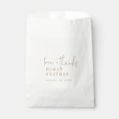 シックモダンな金ゴールドと白い愛と感謝していの結婚s フェイバーバッグ (正面)