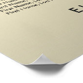 シックモダンな金ゴールド結婚フローラの座席表 ポスター (角)