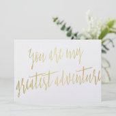 シックモダンな金ゴールド「あなたは私のアドベンチャーだ」 (スタンド正面)