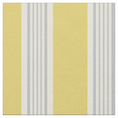 シックモダンな黄色と灰色のストライプ織物 ファブリック (クローズアップ)