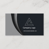 シックモダンな黒と灰色 名刺 (裏面)