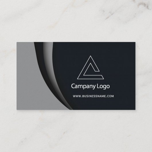 シックモダンな黒と灰色 名刺 (裏面)