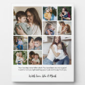 シックモダンな10フォトコラージギフトお母さん フォトプラーク (正面)