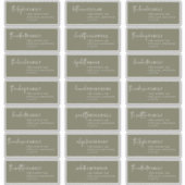 シックモダンな |グリーン受信者のゲスト住所 シール (正面)