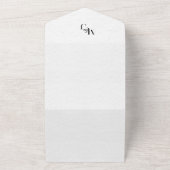 シックモダンな |シールして1つの招待状で送信 オールインワン招待状 (外側)