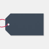 シックモダンな |ネイビーメリークリスマスファミリーホリデー ギフトタグ (裏面横)