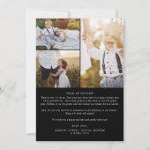 シックモダンな |ブラックファミリー写真年レビュー シーズンカード (裏面)