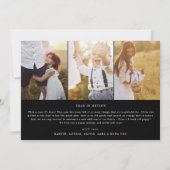 シックモダンな |ブラックフォトコラージュのクリスマスニュース シーズンカード (裏面)