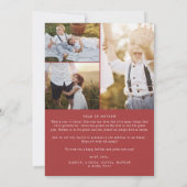 シックモダンな |新年写真年レビュー中 シーズンカード (裏面)