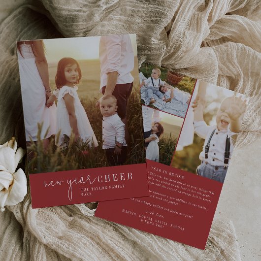 シックモダンな |新年写真年レビュー中 シーズンカード