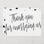 シックモダンな「私たちを魅了してくれてありがとう」 サンキューカード (正面/裏面)
