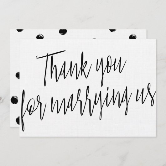 シックモダンな「私たちを魅了してくれてありがとう」 サンキューカード (正面/裏面)