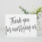 シックモダンな「私たちを魅了してくれてありがとう」 サンキューカード (スタンド正面)