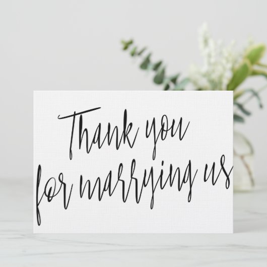 シックモダンな「私たちを魅了してくれてありがとう」 サンキューカード (スタンド正面)