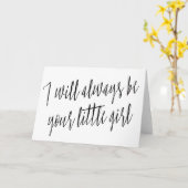 シックモダンな「私は常にあなたの小さな女の子になる」 カード (黄色い花)
