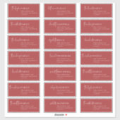 シックモダンな |赤受信者のゲスト住所 シール (シート)