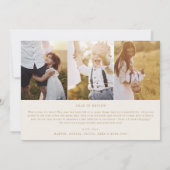 シックモダンな |金ゴールドファミリーフォトコラージュのニュースレター シーズンカード (裏面)