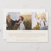 シックモダンな |金ゴールドフォトオーバーレイ家族ニュース シーズンカード (裏面)