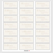 シックモダンな |金ゴールド受信者のゲスト住所 シール (シート)