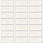 シックモダンな |金ゴールド受信者のゲスト住所 シール (正面)