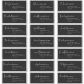 シックモダンな |黒受信者のゲスト住所 シール (正面)