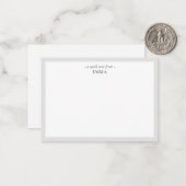 シックモダンな「A Quick Note From」ノートカード ノートカード (正面/裏面インサイチュ)