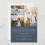 シックモダンな Navy New Year Photo Year in Review シーズンカード (裏面)