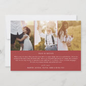 シックモダンな | Red Photo Collage New Year News シーズンカード (裏面)